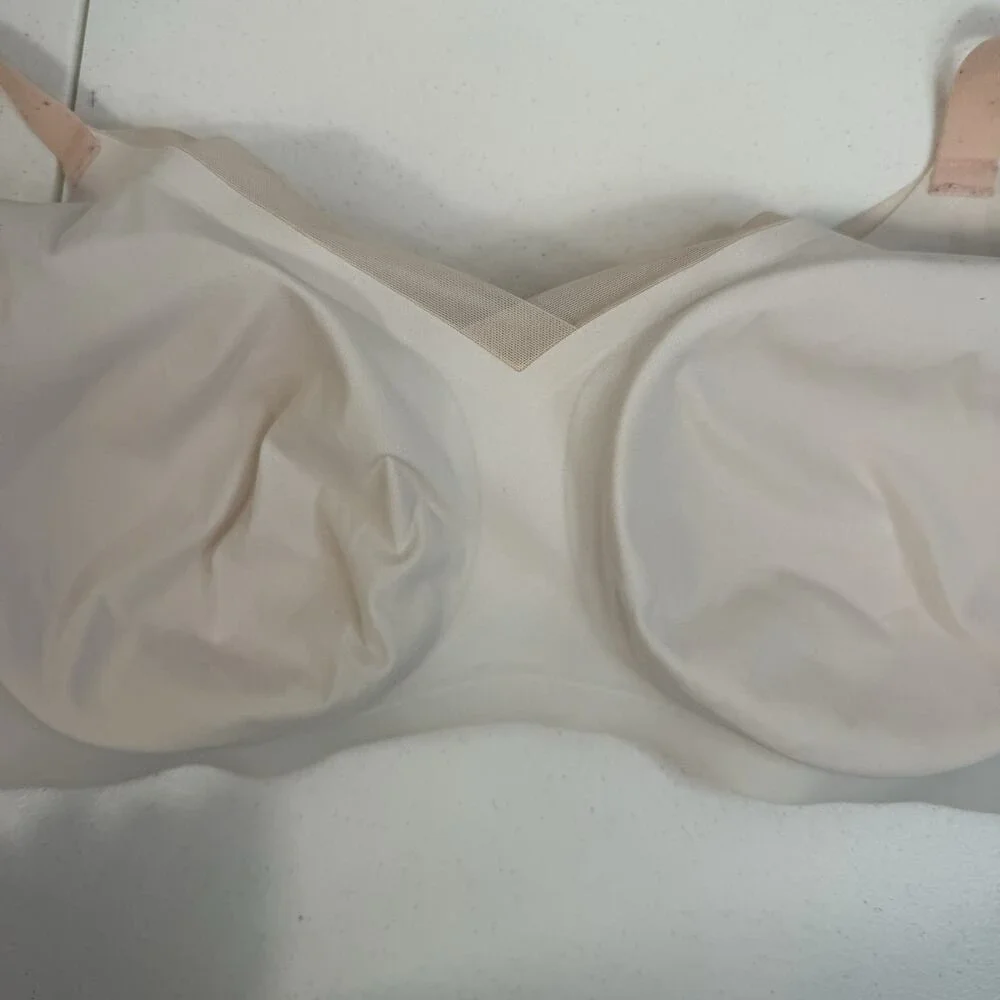 Honeylove 2X Bra Crossover Wireless Full Coverage Petal Pink Padded Back Closure